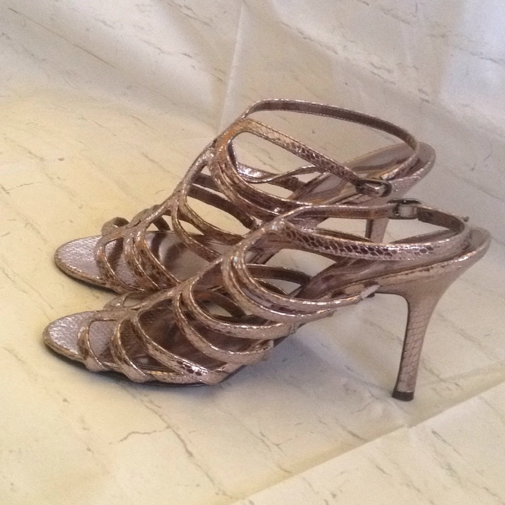Nina Metallic slingback heels